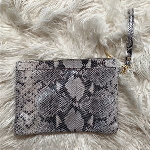 Leather (snake) wristlet! Never worn
